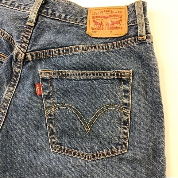 Levi's 501 Tapered & Customized Jeans 28x31"  - Picture 5 of 10